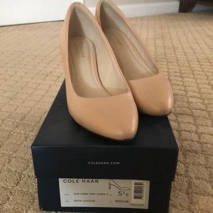 Cole Haan pump nude leather